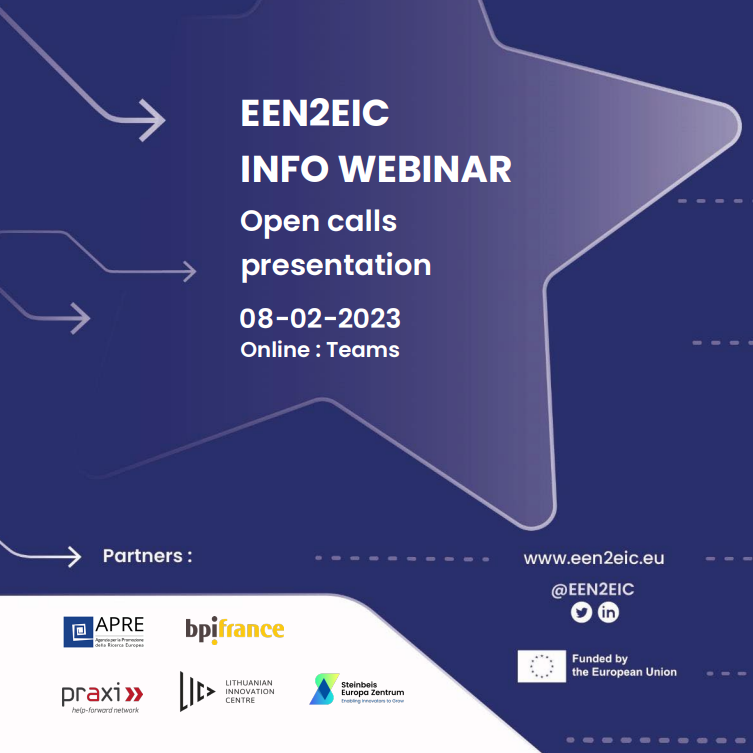 EEN2EIC INFO WEBINAR Open calls presentation 08-02-2023