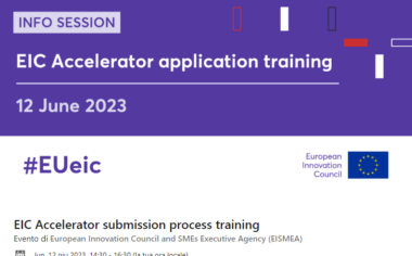 EIC Accelerator application training – on line 12th June 2023